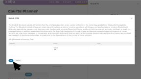 Math 7 course details. The algebra course description is open.